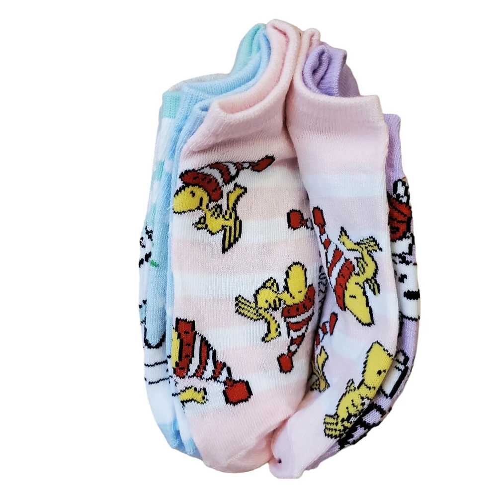 Peanuts Snoopy New Christmas Dog House Lights Women's‎ No Show Socks 5 Pairs